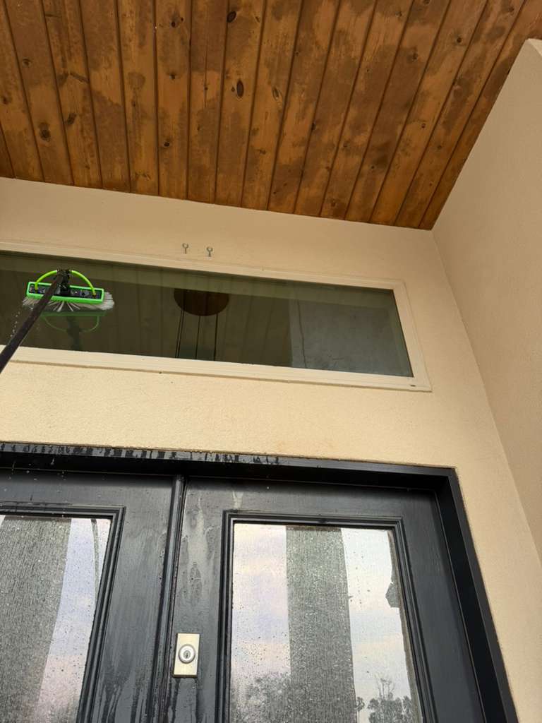 Clean window after Summit Glass Care
