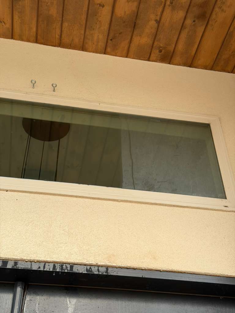 Dirty window before cleaning