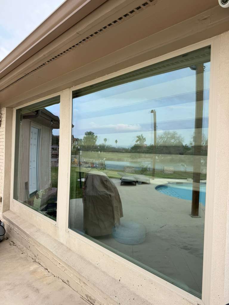 Pool view window cleaning
